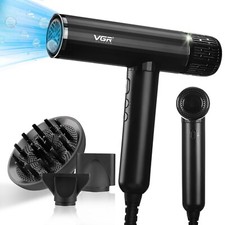 VGR Hair Dryer Nozzle Diffuser Curly Hair Professional Ionic Powerful Blower