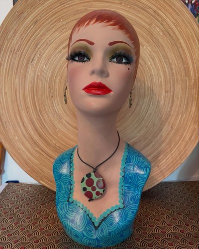 Hand painted mannequin head - hand,