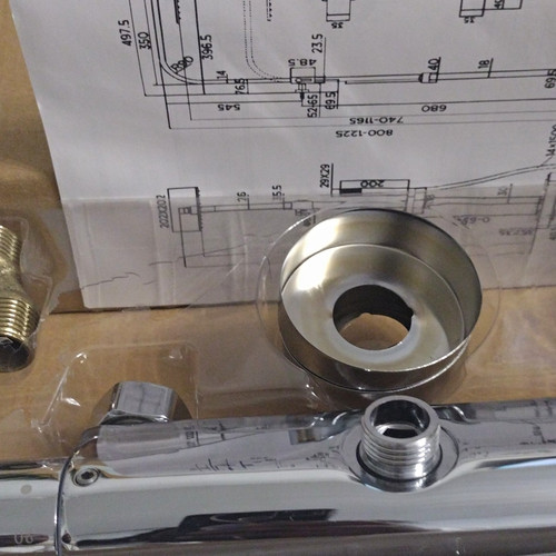 Chrome thermostatic mixer - chrome,