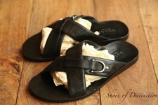 Gucci Black Leather Sandals