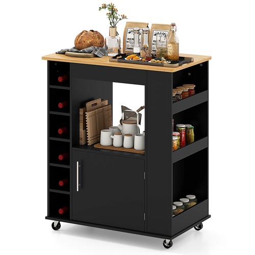 Costway kitchen island rolling - costway,
