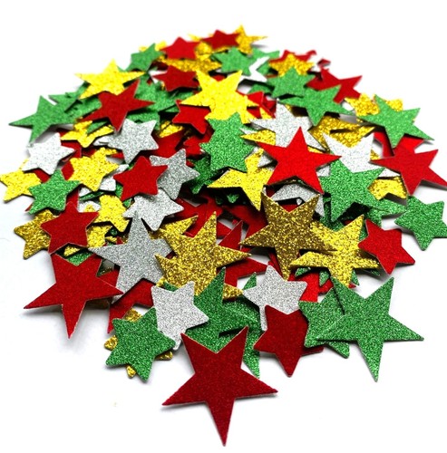 Glitter christmas stars gold - christmas,