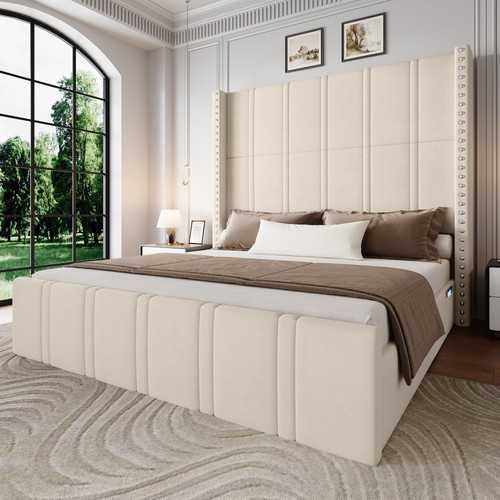 King size bed frame with - king,