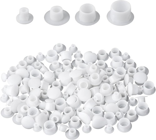 White screw caps - caps,, 120pcs