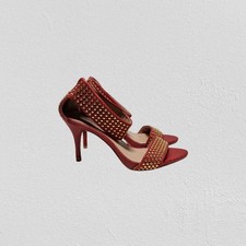 ZARA Woman Red Studded High