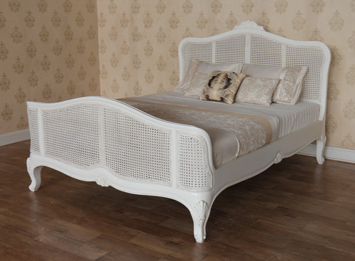 Elegance french rattan bed - french,