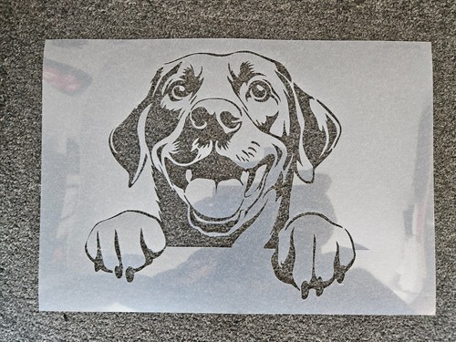 Dog stencil usable - stencil, re-usable