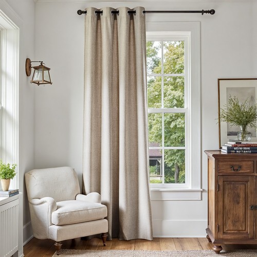 Linen textured curtains - linen,