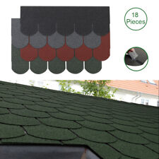 Fish Scale Asphalt Roof Panel Felt Roofing Shingles Tiles Self Adhesive 18 Piece