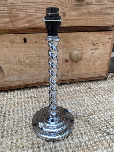 Art deco chrome lamp with - art,