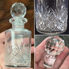 ANTIQUE BACCARAT “DOUAI” Cut Crystal Perfume Bottle Whisky Noggin Decanter 5.5”