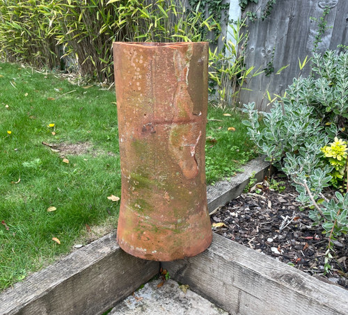 Vintage terracotta chimney pot - vintage,