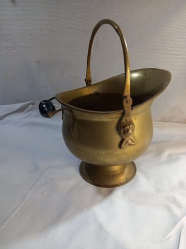 Vintage brass coal scuttle - vintage,