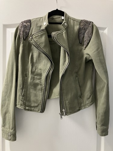 Mint velvet khaki jacket s - mint, uk