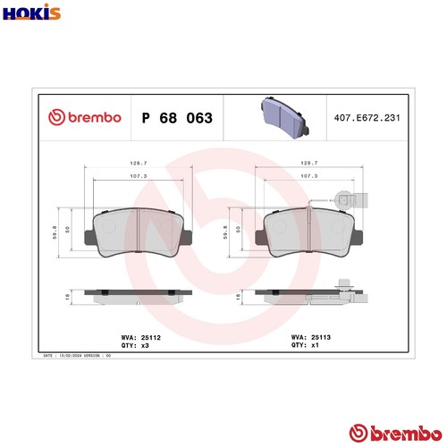 Brake pad set disc - pad, p