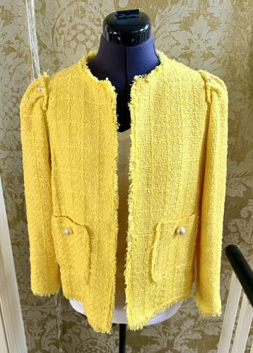 Zara tweed yellow jacket - yellow,