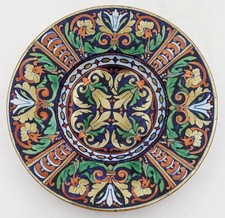 GINORI ITALIAN MAIOLICA LUSTRE GLAZE DISH 19TH CENTURY A/F