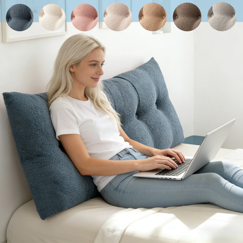 Teddy velvet headboard pillow - headboard,