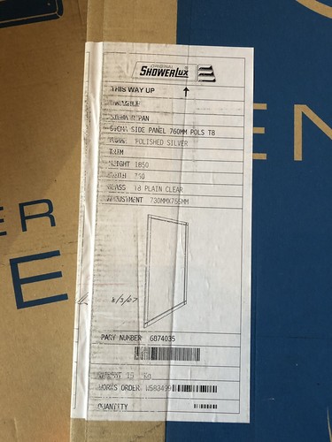 Showerlux sigma side panel - side,