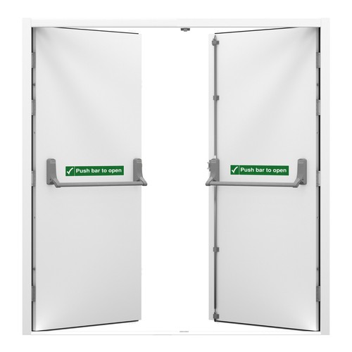Double fire exit door - fire,