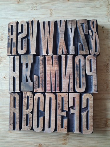 Vintage wooden letterpress - vintage,