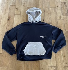 Stone Island Marina Contrast Hooded Top / Navy, Cream / Large boxy fit (p2p25)