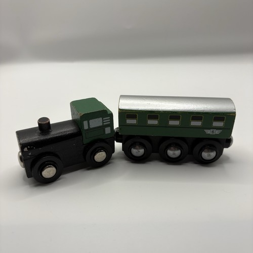 Wooden train track green - wooden,