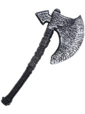 Viking Axe 50cm Adults Kids Fancy Dress Weapon Prop Silver Warrior Norse Axe