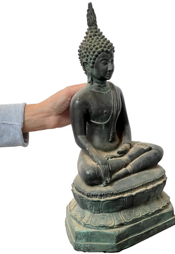 Antique bronze buddha thai - buddha,