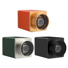 Travel Vegan Leather Watch Winder Single Storage Box with Quiet Japanese Motor
