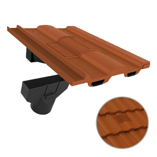 Terracotta castellated roof - terracotta,