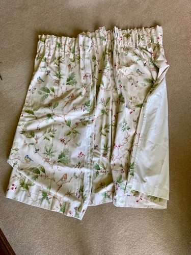 Pair cotton linen curtains - pair, cotton/linen