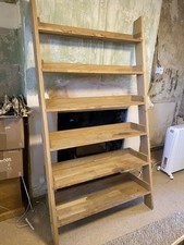 Garden Trading Large Oak Wood Shelf Ladder Shelving Unit