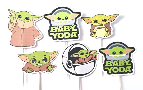 Yoda cupcake toppers star - cupcake,