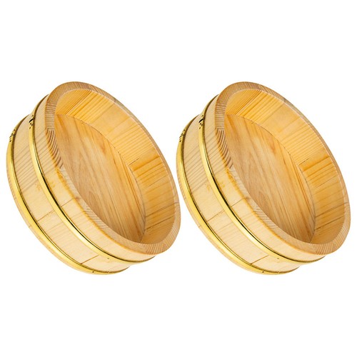 2pcs wooden sushi rice - rice, bowls