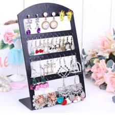  Stud Earring Holder Desk Mounted Jewelry Stand Black Display