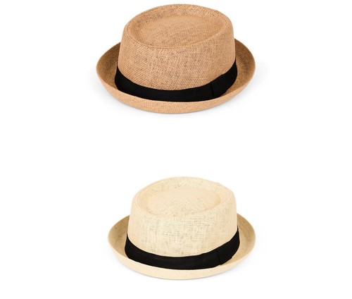 Mens straw pork pie - straw, hat