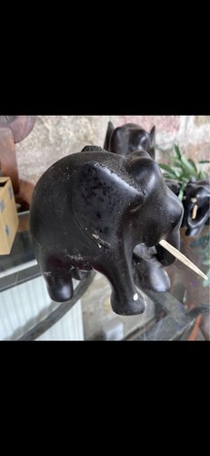 Vintage ebony elephants set - ebony, of
