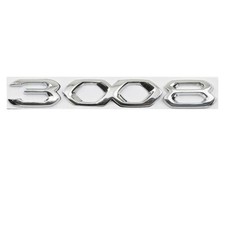 Peugeot 3008 logo Chrome metal emblem back sticker case