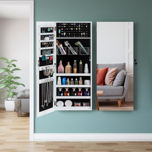 Wood jewelry mirror - wood,