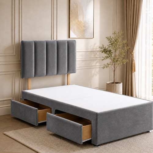 Single divan bed - divan, &