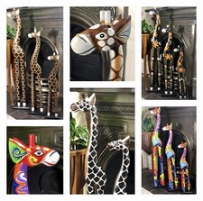 Wooden Giraffe Statue 100cm