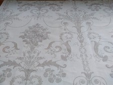 Laura Ashley Josette Off White / Truffle - 1 metre Remnant /Craft piece