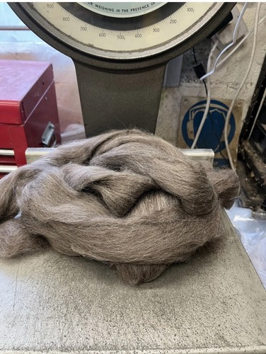 Brown grey wool - brown/grey, 100g