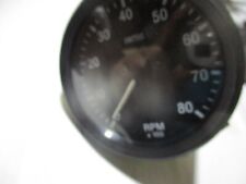 Tachometer Rev Counter Smiths Black Mechanical Illuminated 98mm Vintage