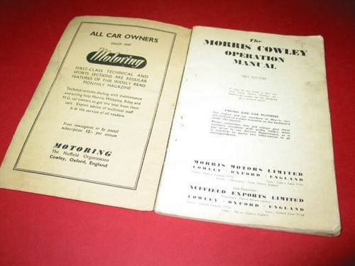 Morris cowley first edition - cowley,