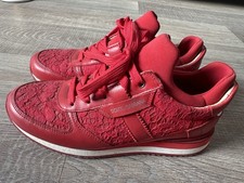 Dolce & Gabbana Red Lace Shoes