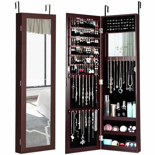 Mirrored jewelry cabinet - mirrored,