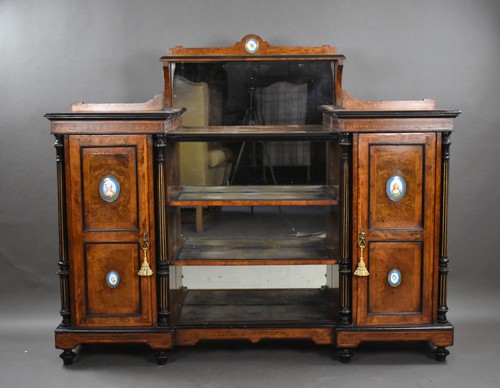 Victorian burr walnut - victorian, credenza