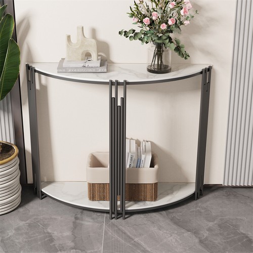 Half moon marble console table - half-moon,